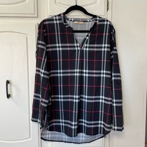Like New Plaid Layering Blouse